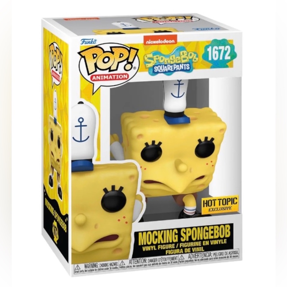 NWT Funko Mocking SpongeBob 1672 SpongeBob SquarePants Hot Topic Exclusive Pop